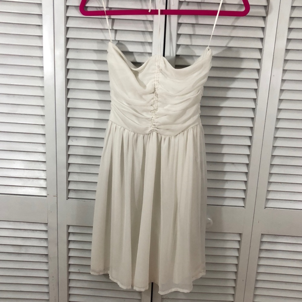 Zara Trafaluc White strapless dress - XS